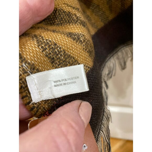 NWT Copper Penny Multicolor Animal Print Fringed Warm Women's Scarf - Picture 7 of 7